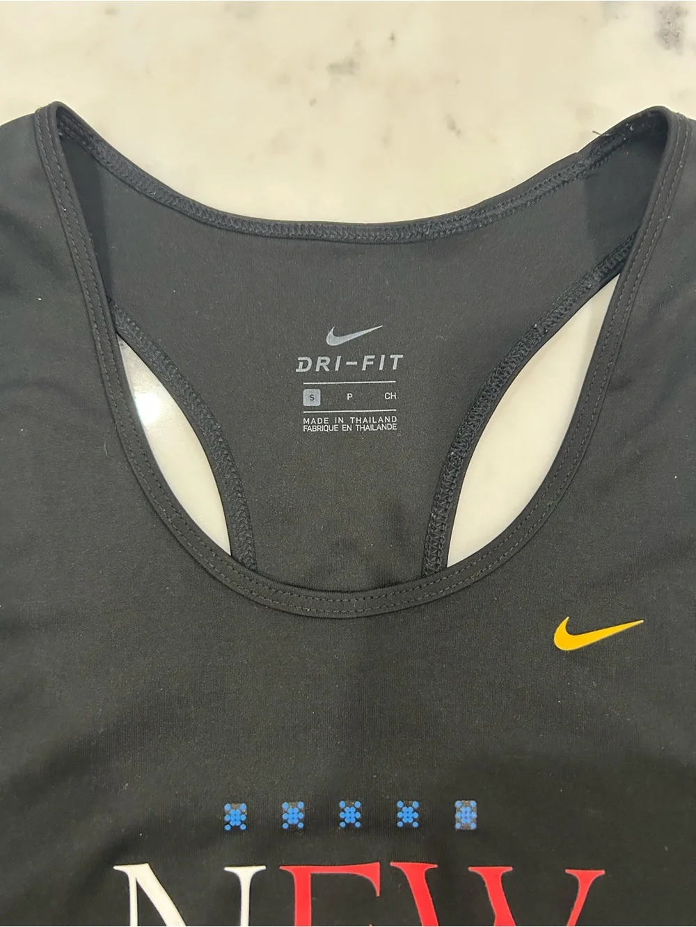Nike Black 'New York' Graphic Racerback Tank
